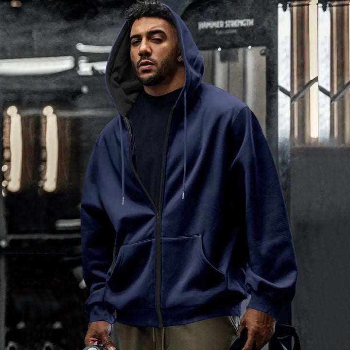 Herren Zip-Hoodie mit bequemen Taschen und weichem Innenfutter Aliams