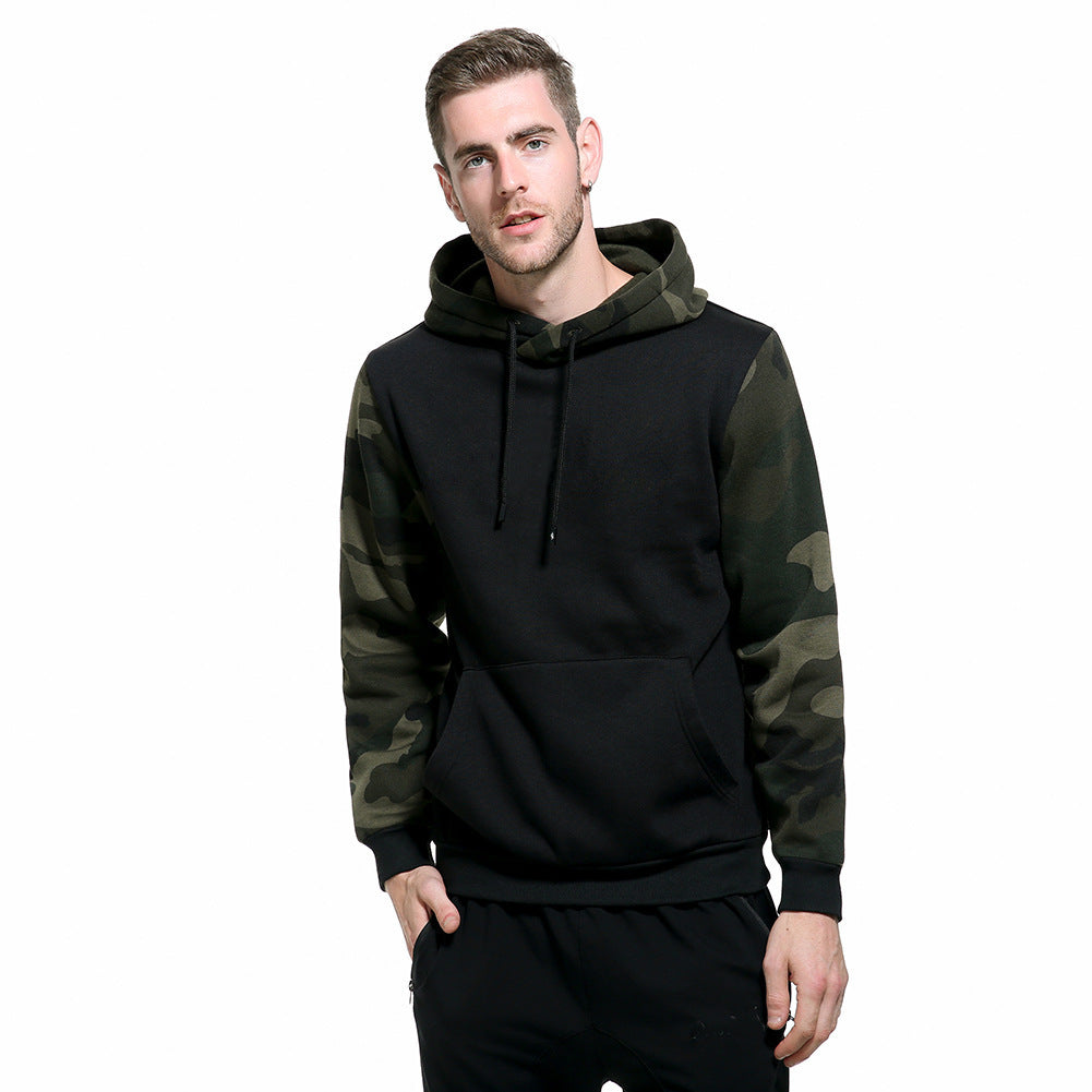 Herren Kapuzenpullover mit modernem Camouflage-Design und praktischen Taschen Aliams