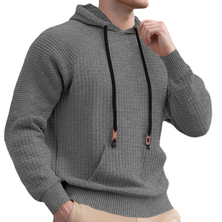 Herren sportlicher Kapuzenpullover mit innovativem Strukturdesign und praktischen Kordelzügen Aliams