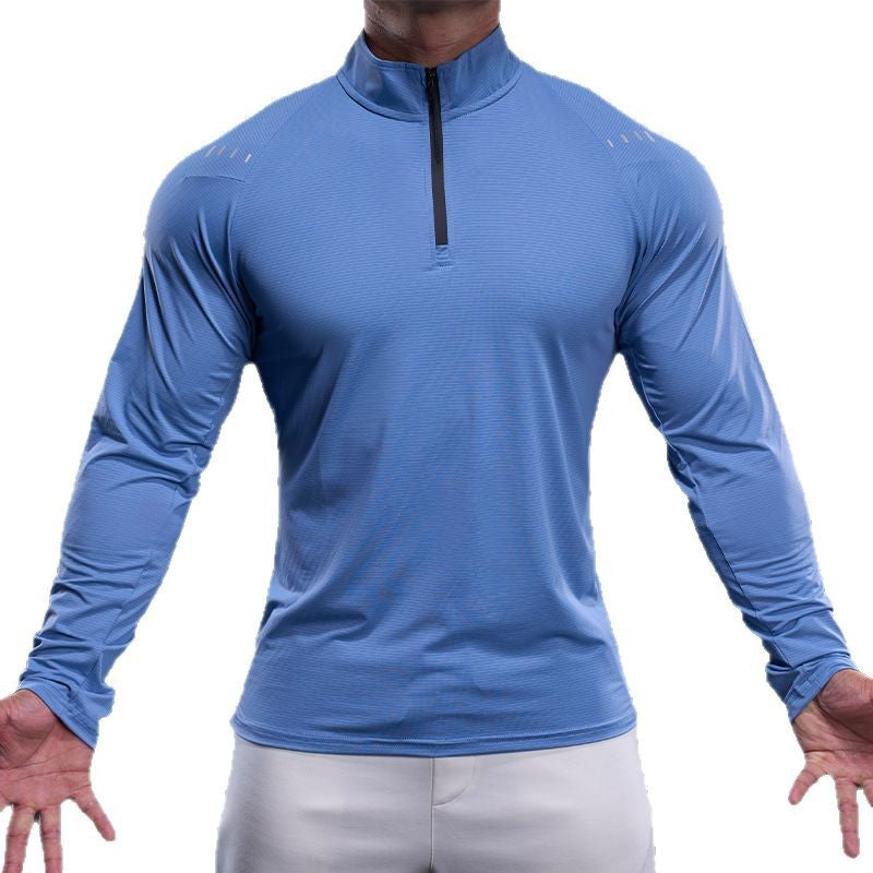 Herren sportliches Funktionsoberteil mit Stehkragen Aliams