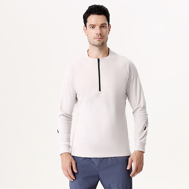 Herren Funktionspullover mit Halb-Reißverschluss und atmungsaktiven Einsätzen Aliams