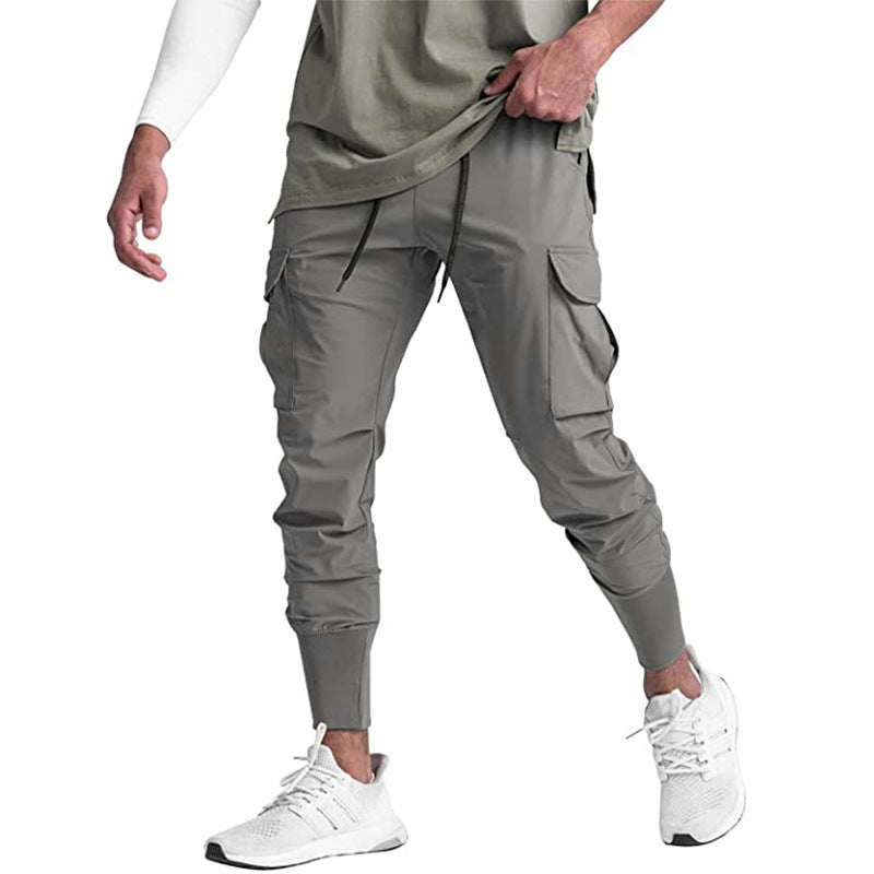 Herren stylische Cargo-Jogginghose mit elastischen Bündchen Aliams