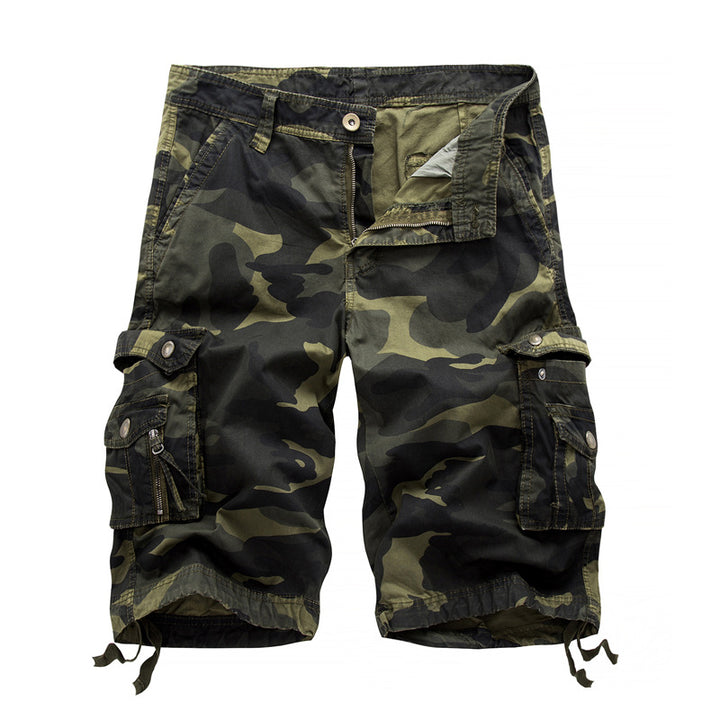 Herren Cargoshorts mit vielseitigen Taschen und Kordelzug Aliams