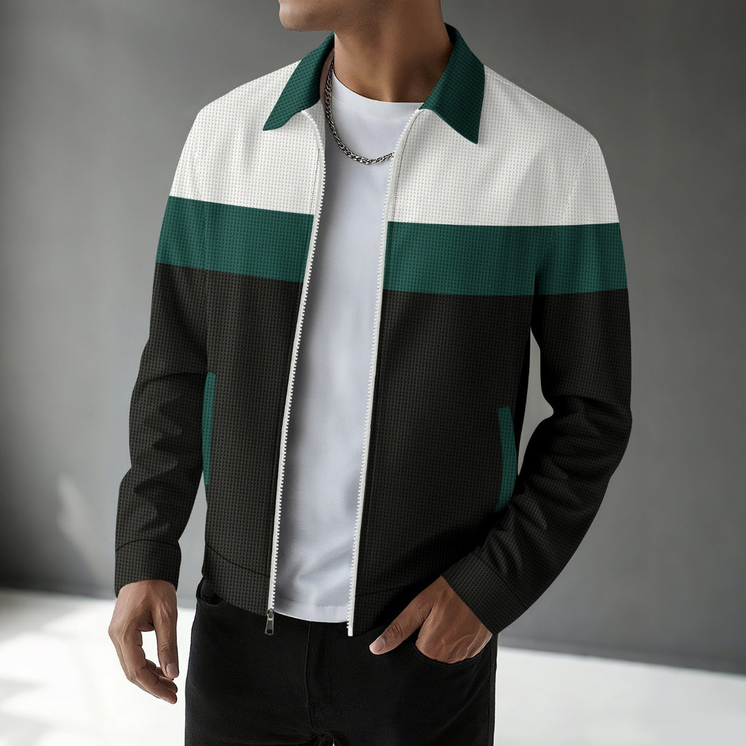 Herren stylische Übergangsjacke mit farbblockierendem Design Aliams