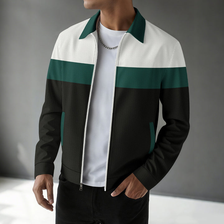 Herren stylische Übergangsjacke mit farbblockierendem Design Aliams