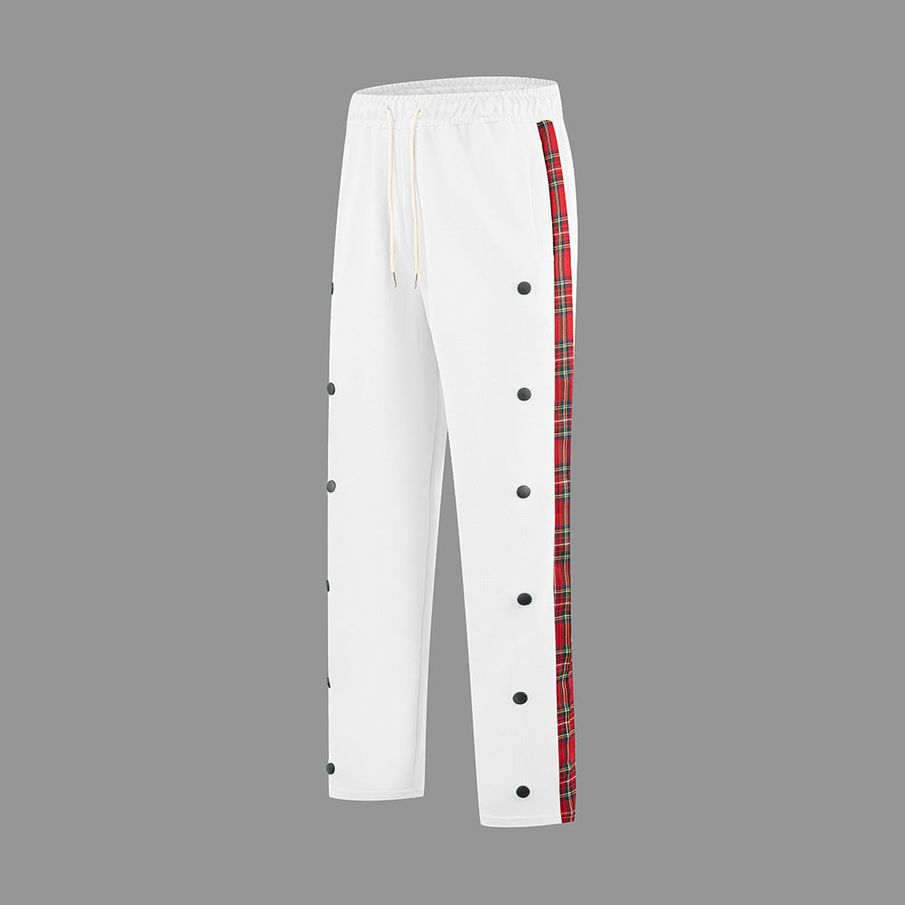 Herren Sportliche Jogginghose mit Druckknopf-Design und elastischem Bund Aliams