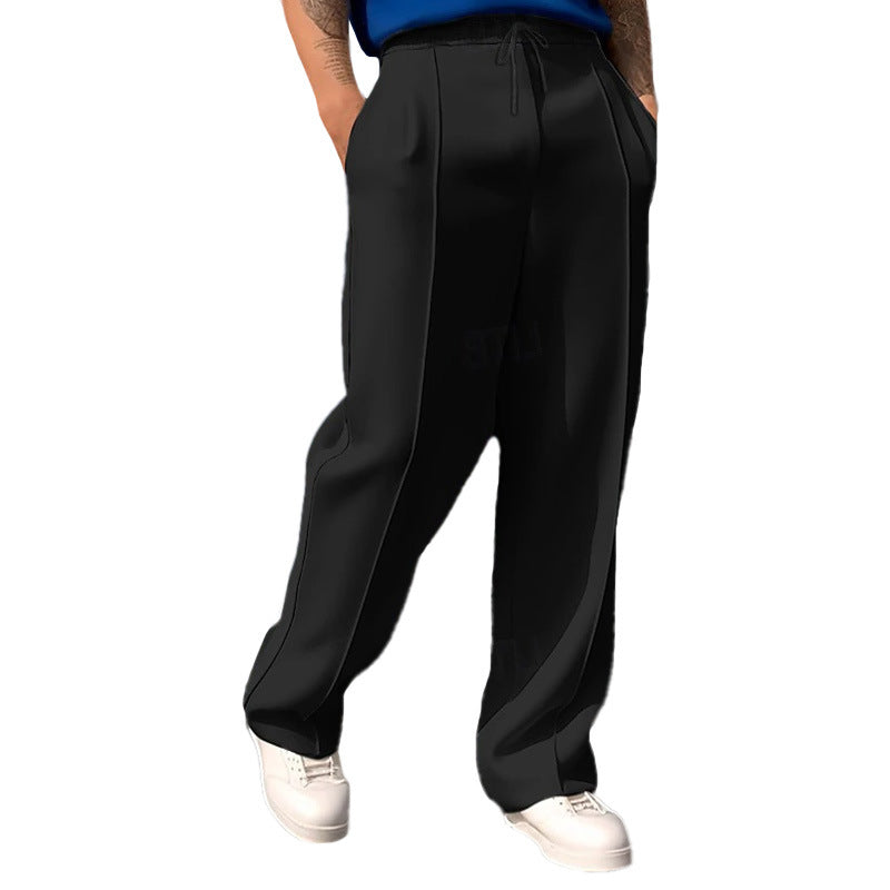 Herren atmungsaktive Freizeithose mit elastischem Bund und seitlichen Eingrifftaschen Aliams