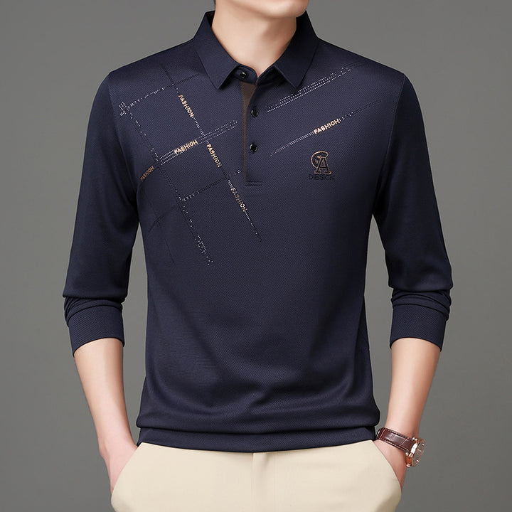 Herren Poloshirt mit stylischem Grafikdruck und hochwertigem Funktionsmaterial Aliams