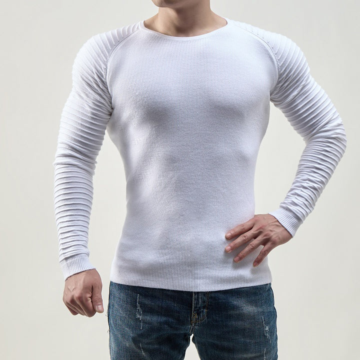 Herren Strickpullover mit strukturiertem Raglanärmel und modernem Schnitt Aliams