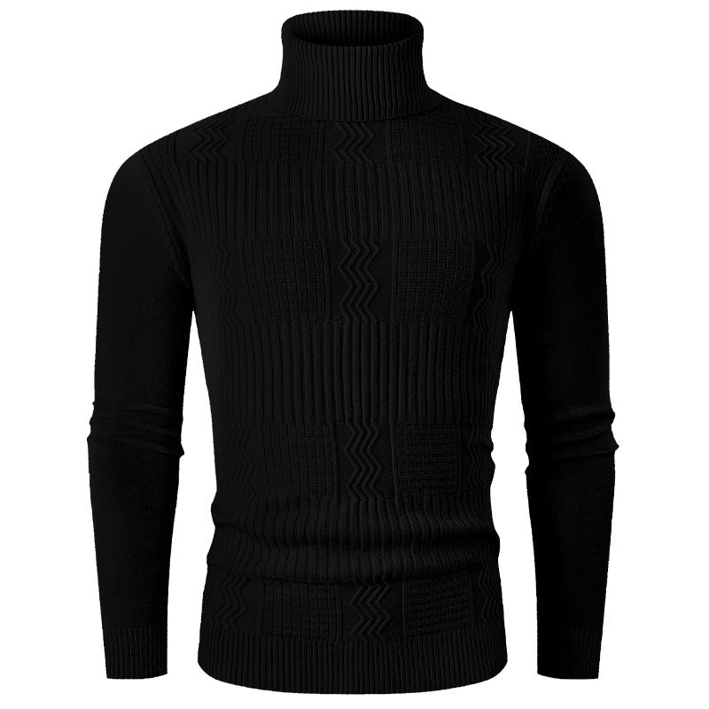 Herren eleganter Rollkragenpullover mit strukturiertem Design Aliams