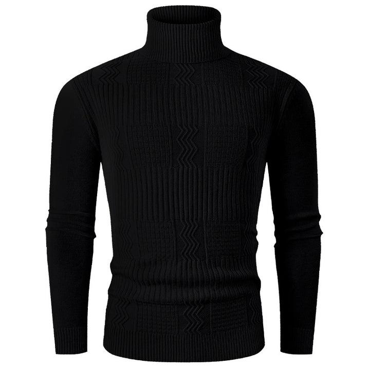 Herren eleganter Rollkragenpullover mit strukturiertem Design Aliams