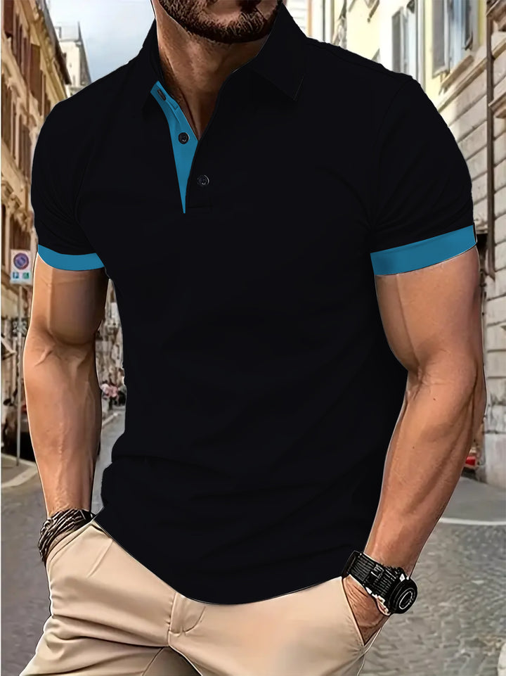 Herren Poloshirt mit modischem Kontrastdetail Aliams