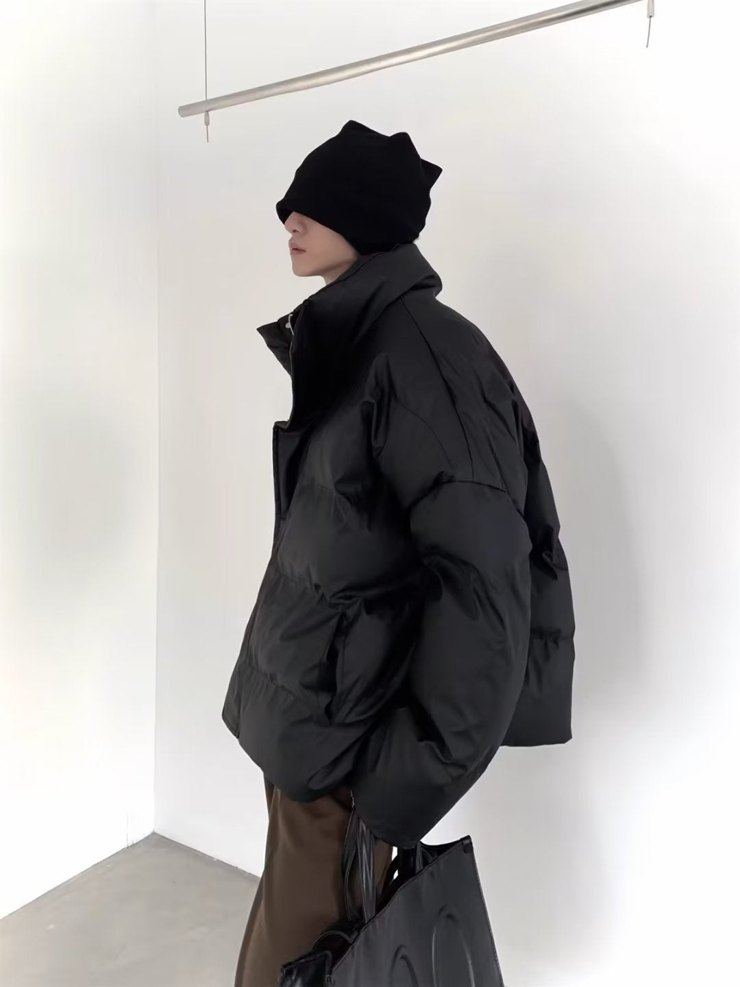 Unisex gefütterte Oversized-Jacke mit hohem Kragen Aliams