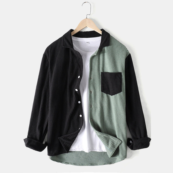 Damen lässiges Waffle-Longsleeve Hemd Aliams