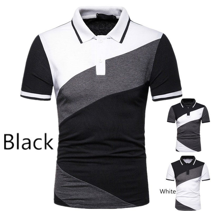 Herren Kurzarm Poloshirt mit modernem geometrischen Design Aliams