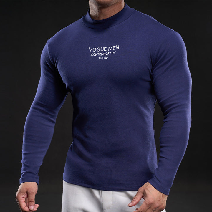 Herren Hochgeschlossenes Langarmshirt Aliams