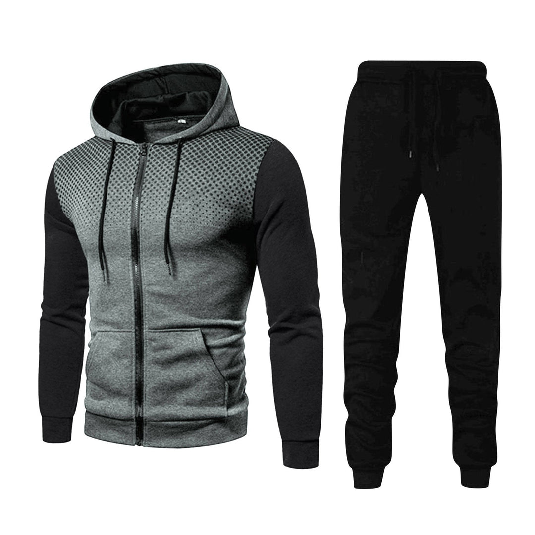 Herren sportliches Jogginganzug-Set mit stylischem Design und funktionalen Taschen Aliams