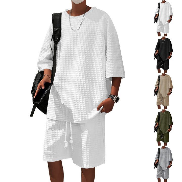 Herren Freizeitsport Set aus locker sitzendem Oberteil mit atmungsaktiven Shorts Aliams