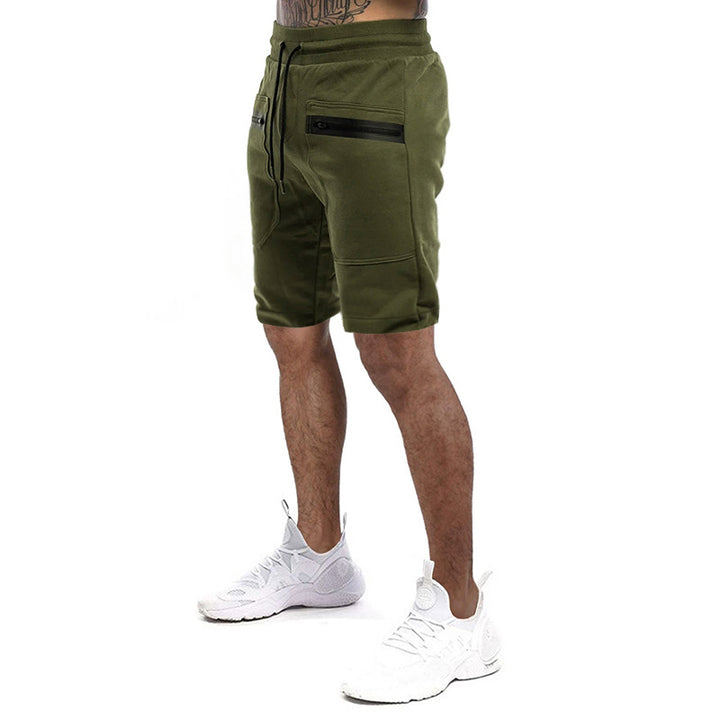 Herren Sportliche Shorts mit verstellbarem Bund und seitlichen Reißverschlusstaschen Aliams