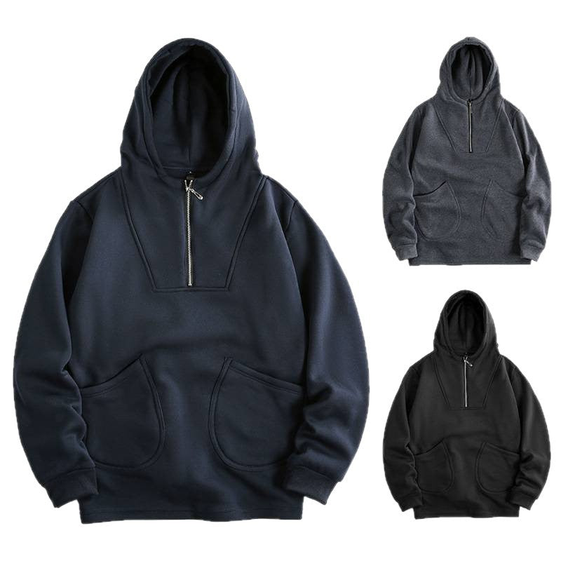 Herren Kapuzenpullover mit innovativem Reißverschluss und komfortabler Passform Aliams