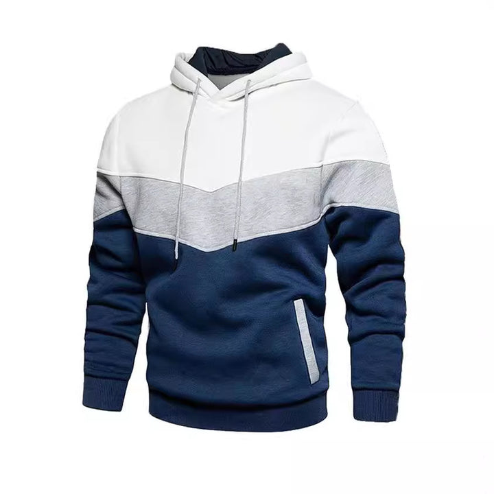 Herren sportlicher Kapuzenpullover mit stylischem Farbmix und praktischen Taschen Aliams
