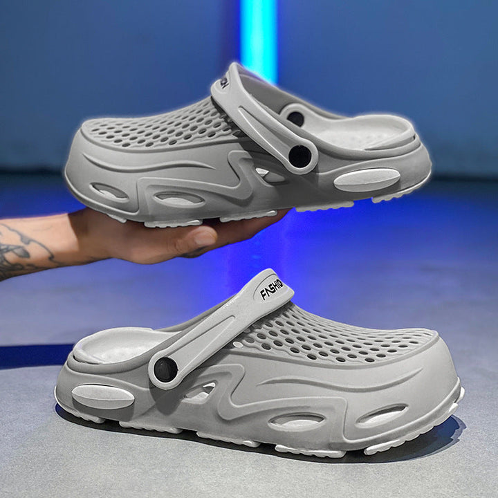 Herren Atmungsaktive Clogs mit Verstellbarem Riemen Aliams