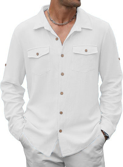 Herren Kurzarm-Hemd mit praktischen Pattentaschen und atmungsaktivem Stoff Aliams
