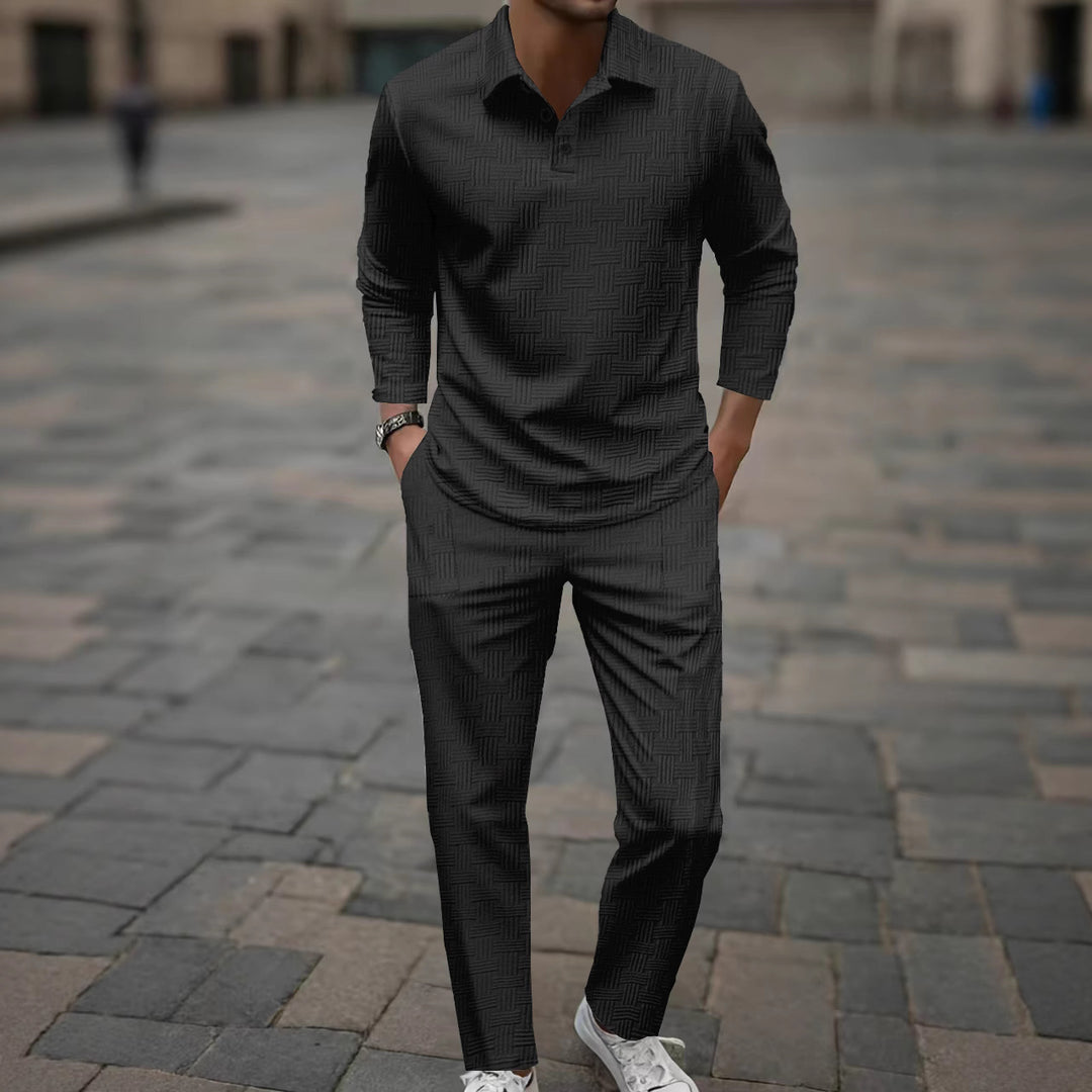 Herren eleganter und bequemer Freizeitanzug mit strukturiertem Design Aliams