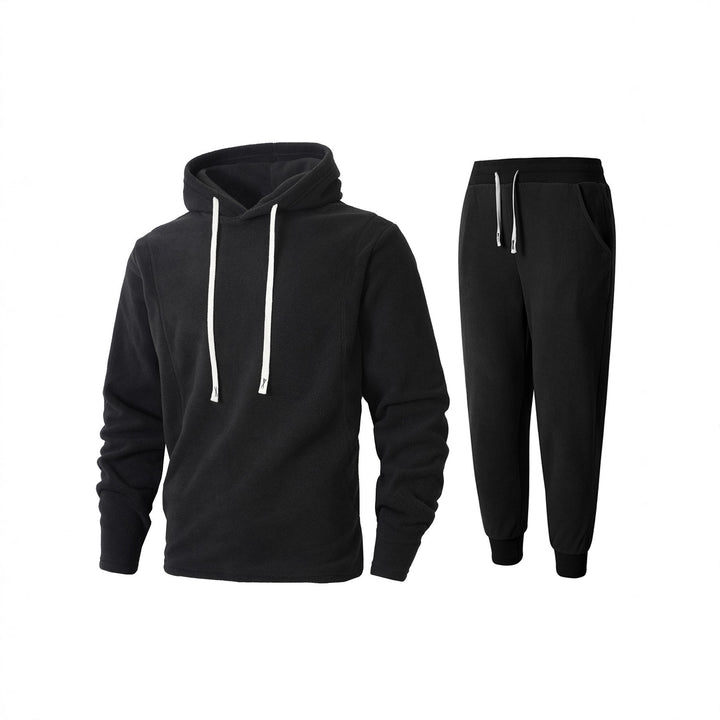 Herren Fleece-Kapuzenpullover und Jogginghose Set Aliams