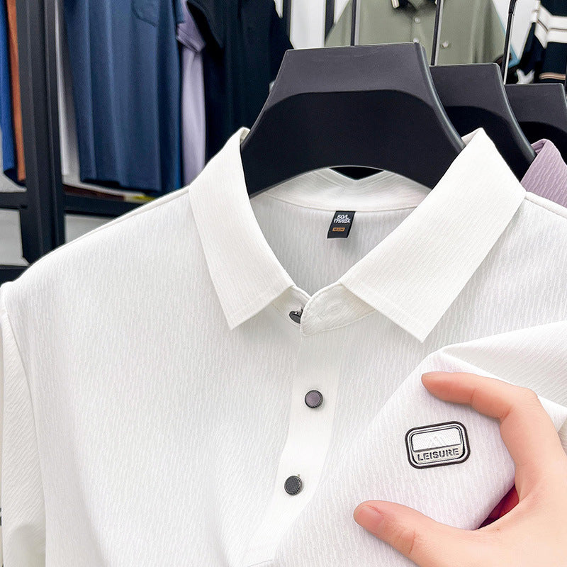 Herren Freizeit Polohemd mit strukturiertem Gewebe Aliams