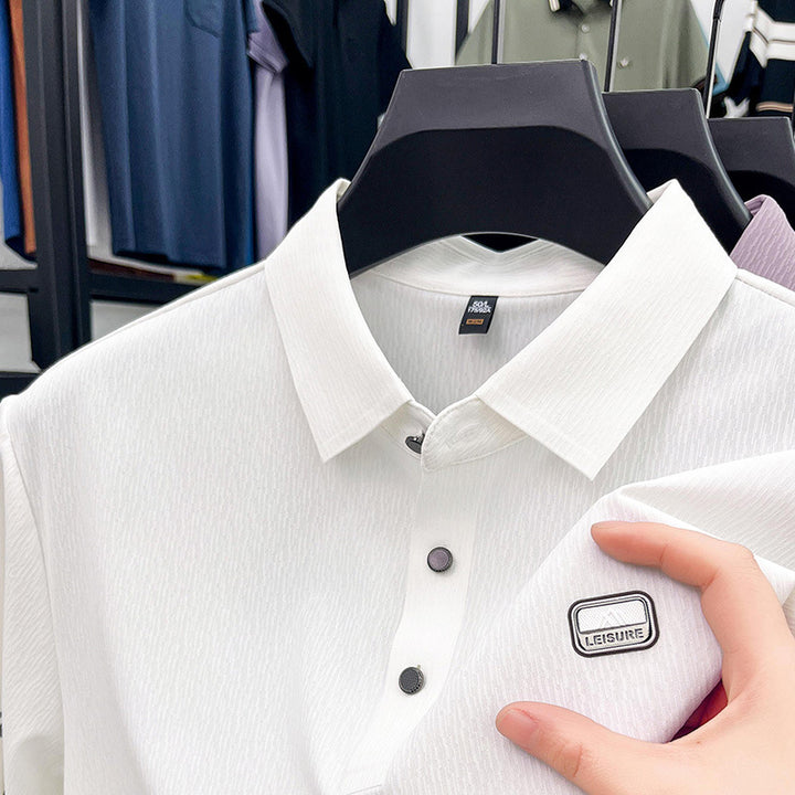 Herren Freizeit Polohemd mit strukturiertem Gewebe Aliams