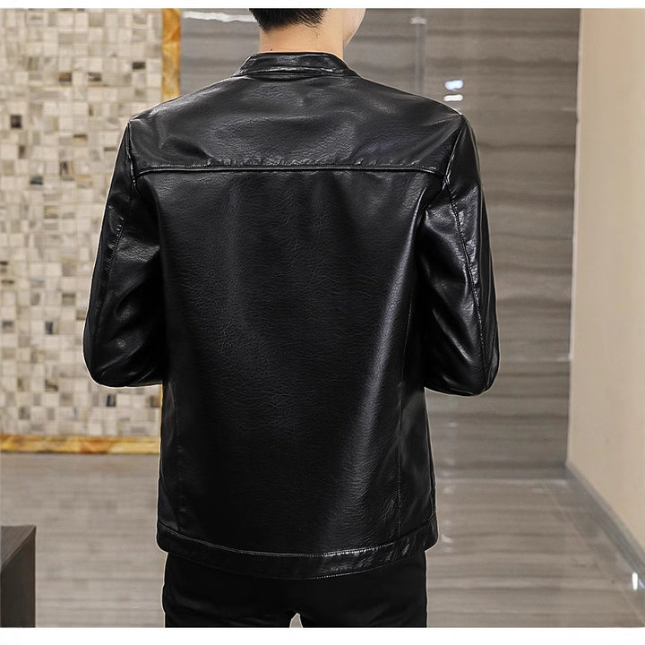 Herren stilvolle Kunstlederjacke Aliams