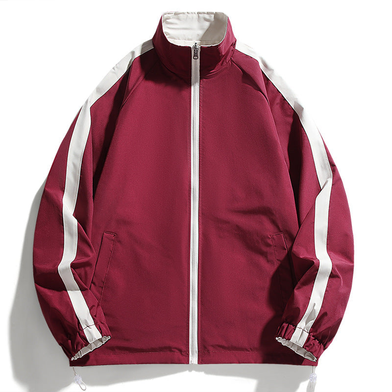 Herren Sportliche Übergangsjacke mit hohem Kragen und seitlichen Reißverschlusstaschen Aliams