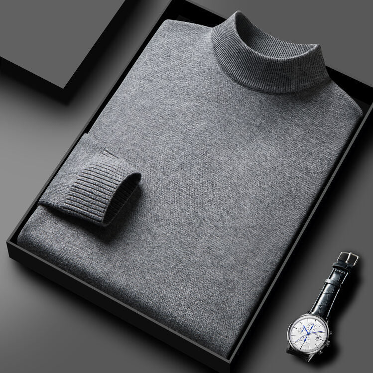 Herren eleganter Pullover mit hochgeschlossenem Kragen Aliams