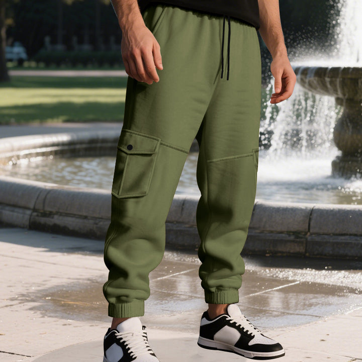 Herren Cargo-Jogginghose mit seitlichen Taschen und elastischem Bund Aliams