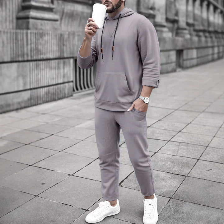 Herren bequemer Hoodie und Jogginghose Set Aliams