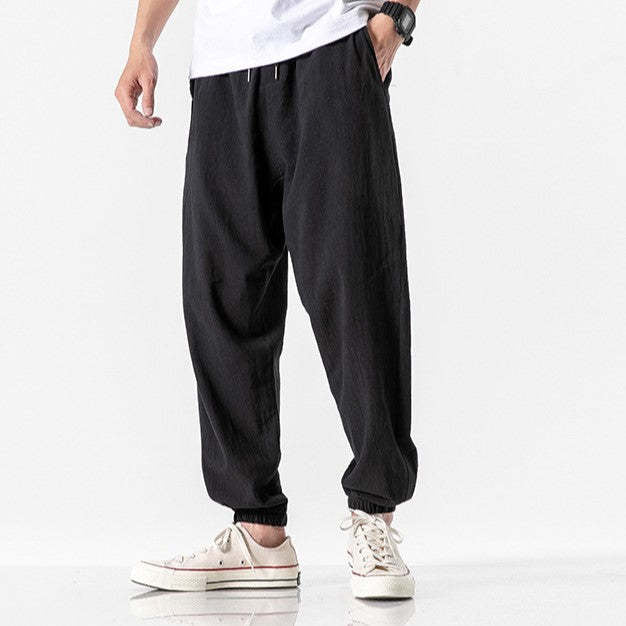 Herren Bequeme Jogginghose mit elastischem Bund und seitlichen Taschen Aliams