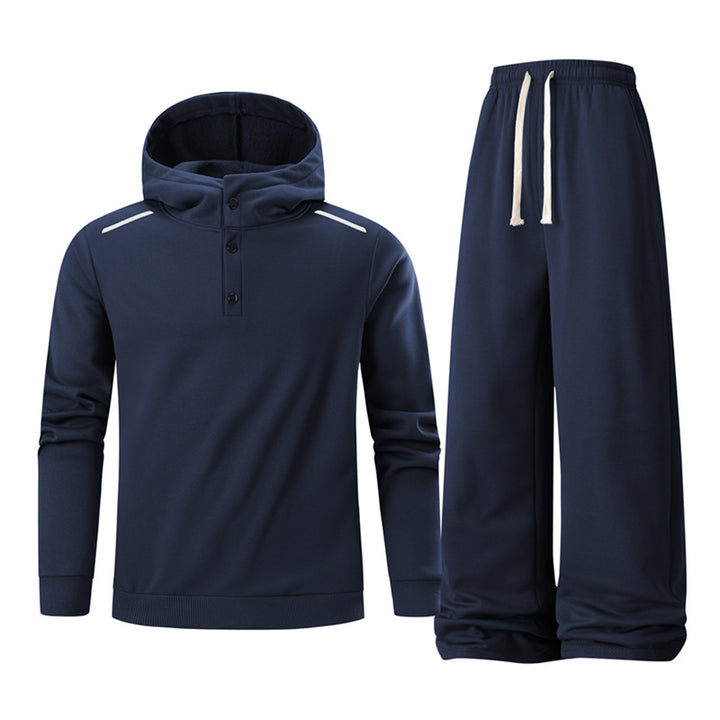 Herren Sportliches Hoodie-Set mit elastischen Jogginghosen Aliams