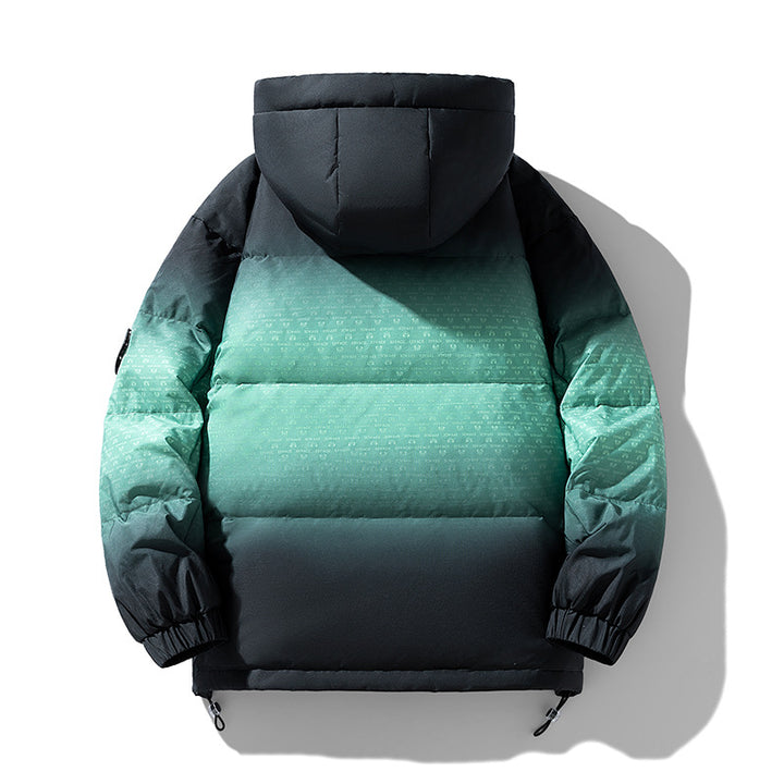 Herren isolierte Winterjacke mit modischem Farbverlauf Aliams