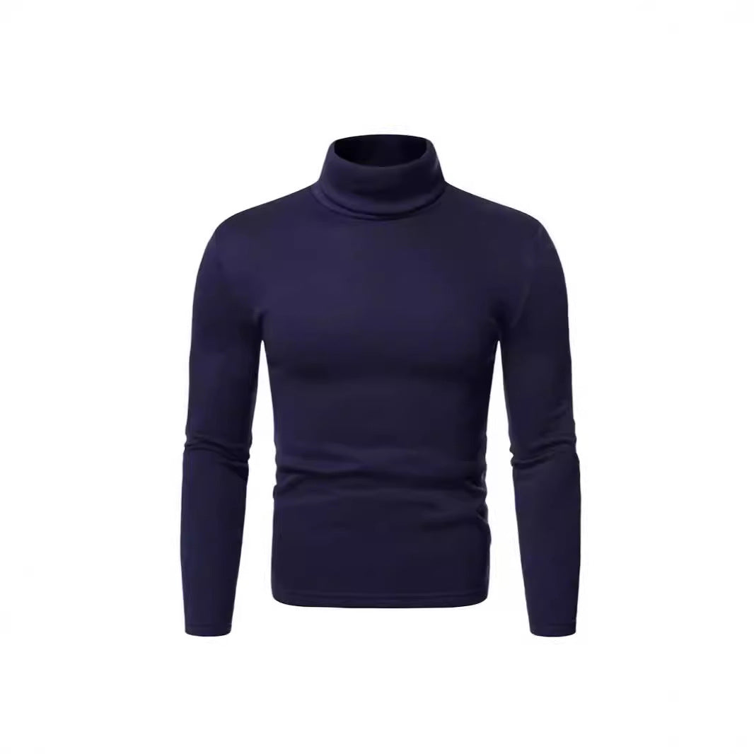 Herren Rollkragenpullover aus weichem Baumwollmix mit körperbetontem Schnitt Aliams