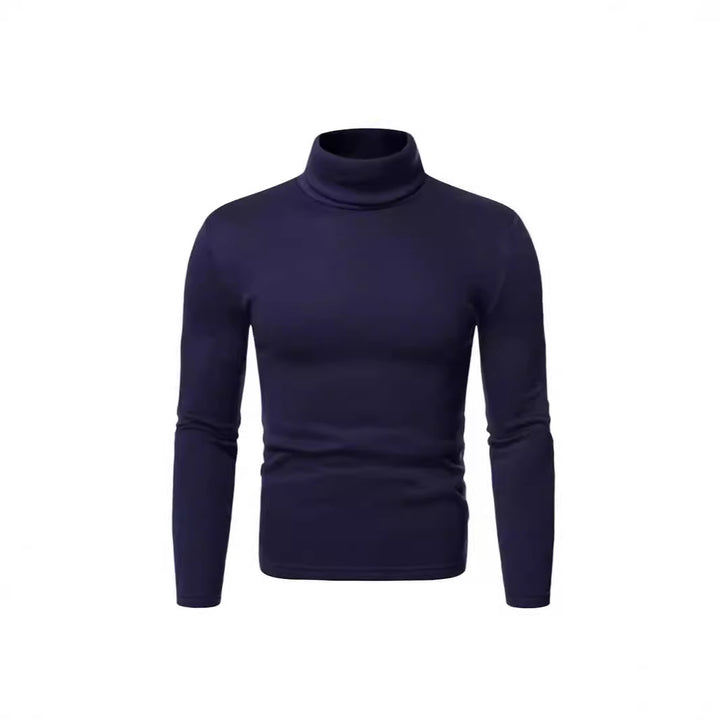 Herren Rollkragenpullover aus weichem Baumwollmix mit körperbetontem Schnitt Aliams