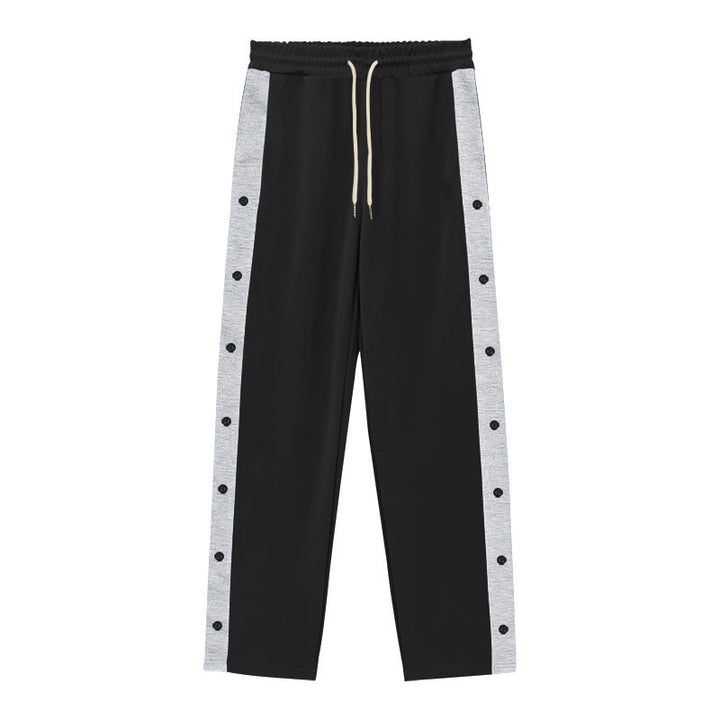 Herren Sportliche Relaxed-Fit Jogginghose mit Druckknopf-Details Aliams