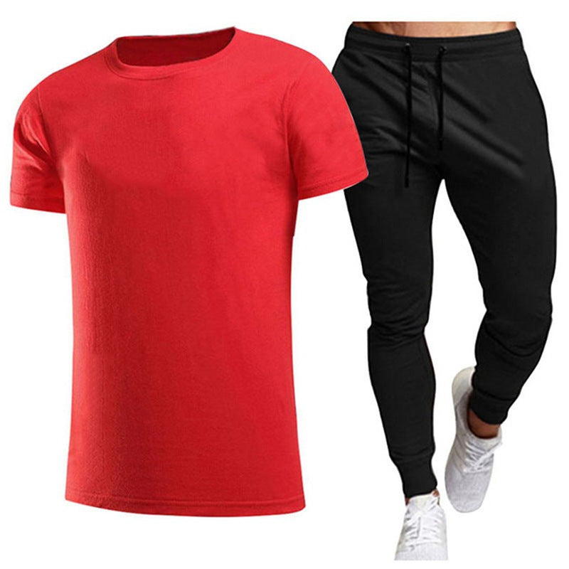 Herren Freizeit T-Shirt und Jogginghose Set Aliams