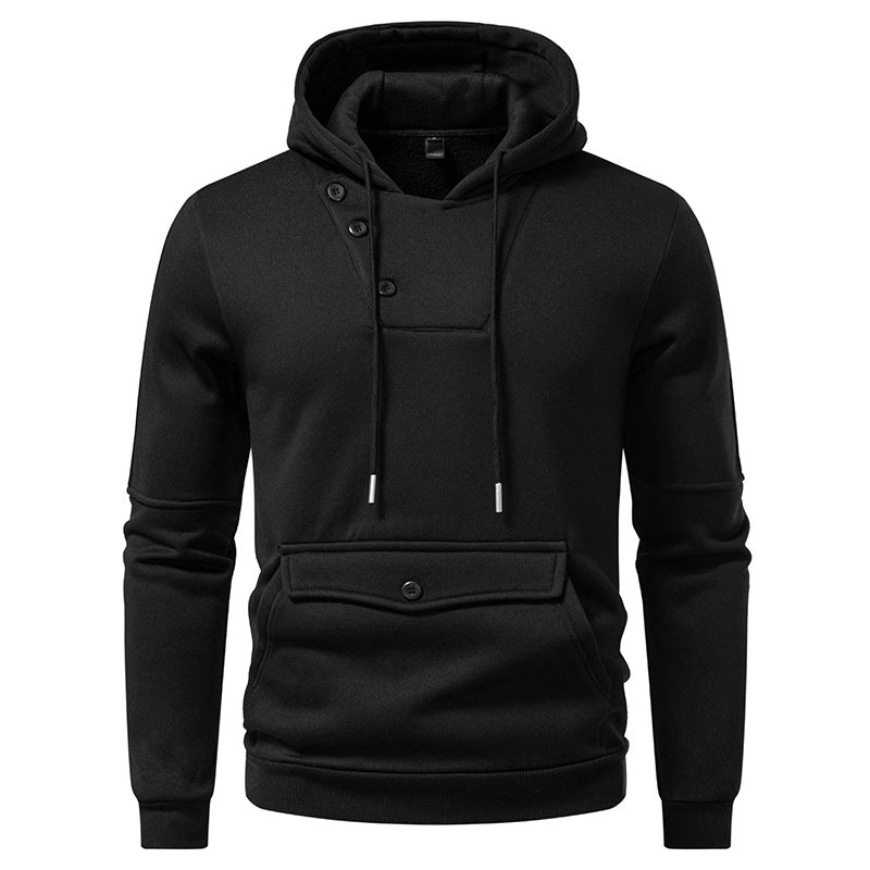 Herren Stylische Kapuzenpullover mit Knopfdetails Aliams