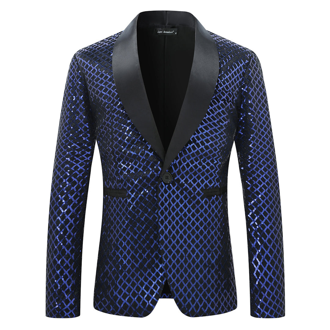 Herren Funkelnder Paillettenblazer mit elegantem Schnitt Aliams