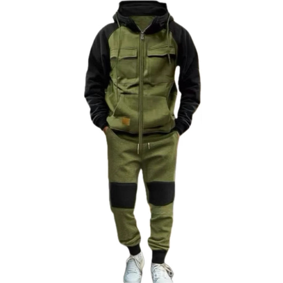 Herren funktionaler Freizeitanzug mit praktischen Taschen Aliams