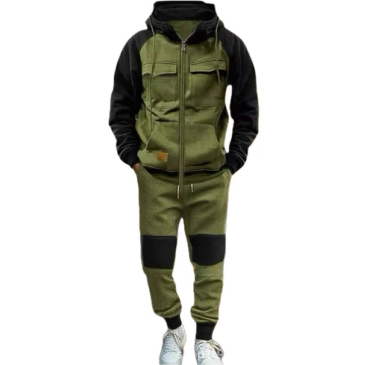 Herren funktionaler Freizeitanzug mit praktischen Taschen Aliams