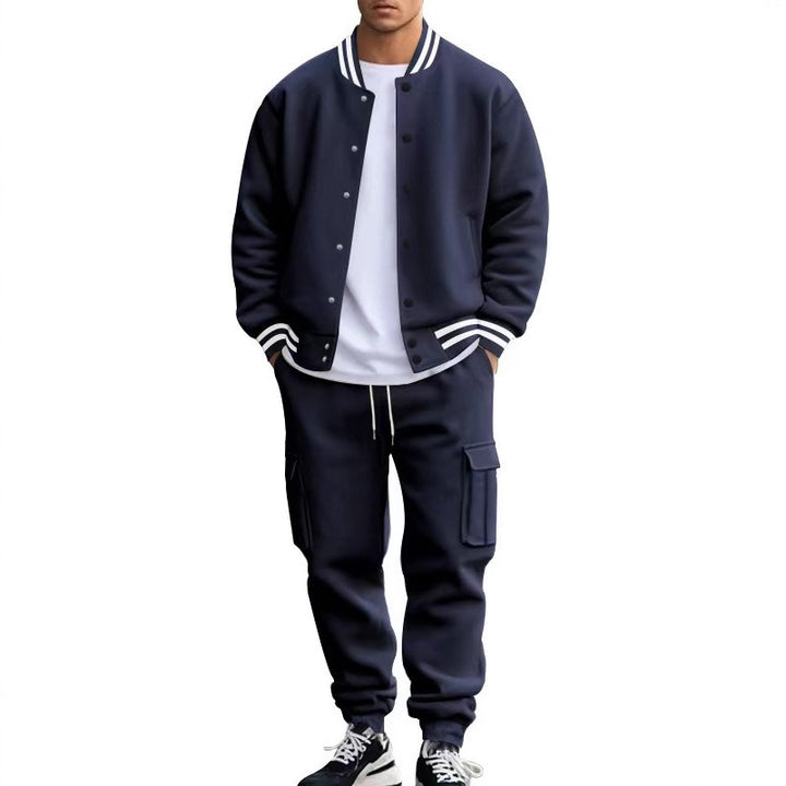 Herren bequemer und stilvoller Sweater und Jogginghose Set Aliams