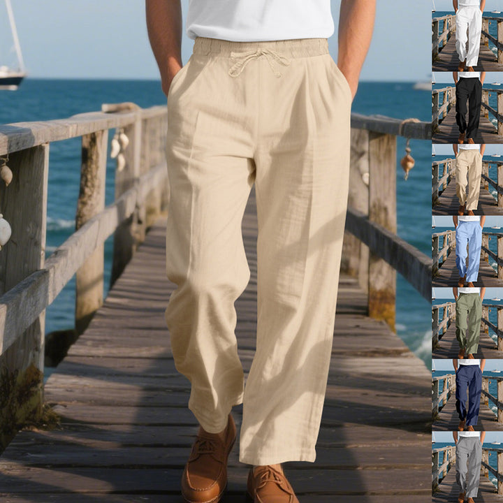Herren Bequeme Strandhose mit verstellbarem Kordelzug Aliams