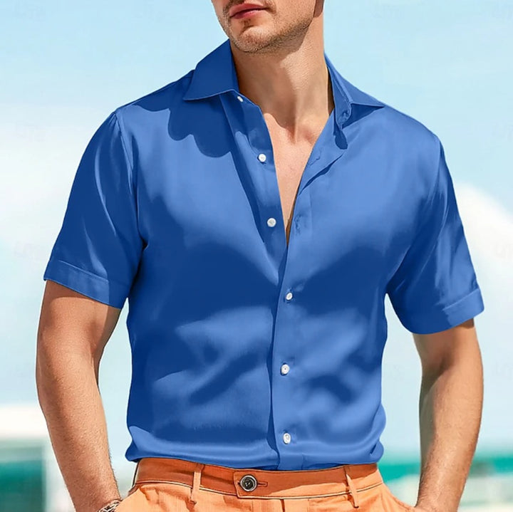 Herren Kurzarmhemd aus hochwertigem, leichtem Material mit frischem Schnitt Aliams